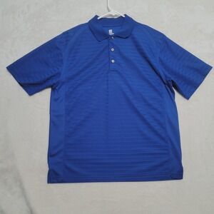 2Under Polo Shirt Mens Large 42/44 Blue Golf Performance Athletic